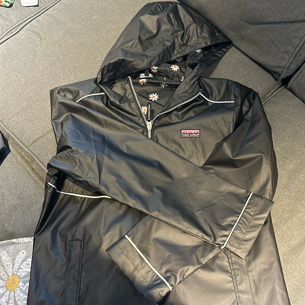 Black Simply Southern Size Medium Ladies Raincoat